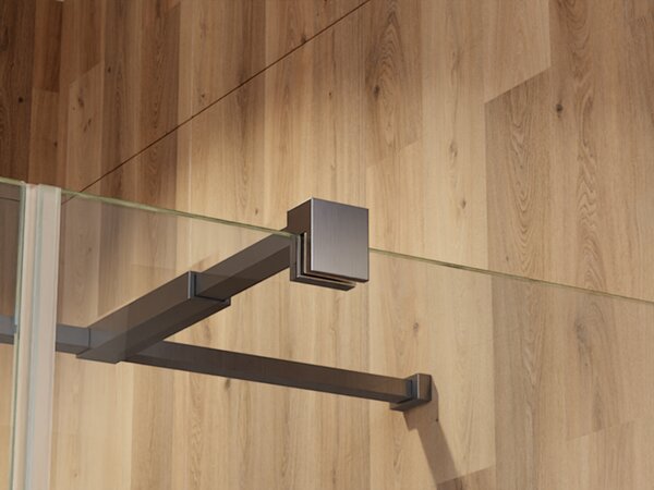 Besco Obdélníkový sprchový kout PIXA GUN METAL R 100x80 (100x90, 120x80, 120x90), výška 195 cm - bez vaničky Rozměry (cm): 100x80, Orientace: Pravá