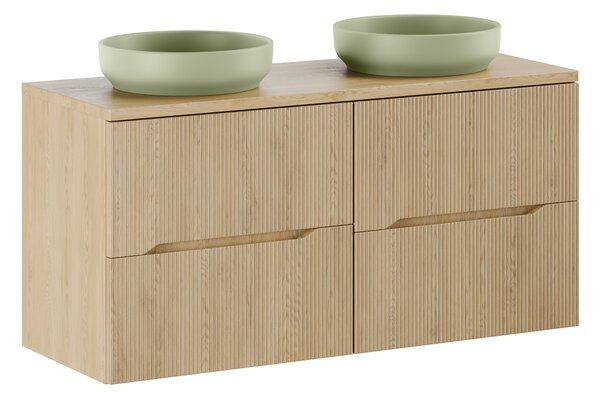 Comad Koupelnová skříňka s deskovými umyvadly set Nordic Cremona 120 dub cremona