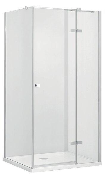 Besco Obdélníkový sprchový kout PIXA GUN METAL R 100x80 (100x90, 120x80, 120x90), výška 195 cm - bez vaničky Rozměry (cm): 100x80, Orientace: Pravá