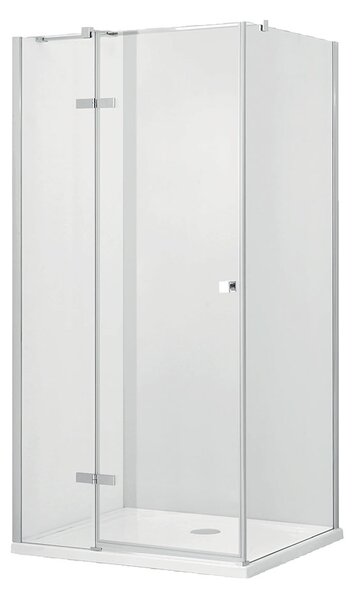 Besco Obdélníkový sprchový kout PIXA GUN METAL R 100x80 (100x90, 120x80, 120x90), výška 195 cm - bez vaničky Rozměry (cm): 100x80, Orientace: Pravá