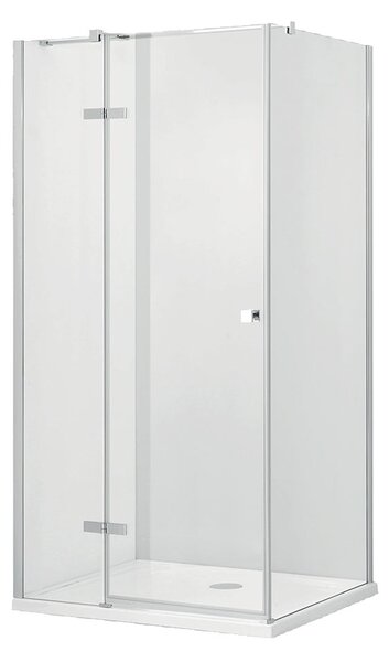 Besco Čtvercový sprchový kout PIXA GUN METAL SQ 90x90, výška 195 cm - bez vaničky Orientace: Levá