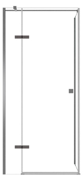 Besco Čtvercový sprchový kout PIXA GUN METAL SQ 90x90, výška 195 cm - bez vaničky Orientace: Levá