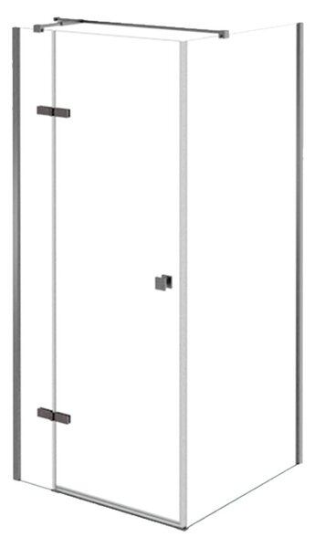 Besco Čtvercový sprchový kout PIXA GUN METAL SQ 90x90, výška 195 cm - bez vaničky Orientace: Levá