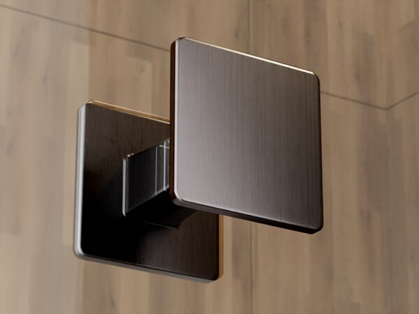 Besco Čtvercový sprchový kout PIXA GUN METAL SQ 90x90, výška 195 cm - bez vaničky Orientace: Levá