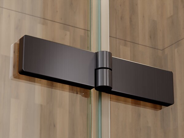 Besco Čtvercový sprchový kout PIXA GUN METAL SQ 90x90, výška 195 cm - bez vaničky Orientace: Levá