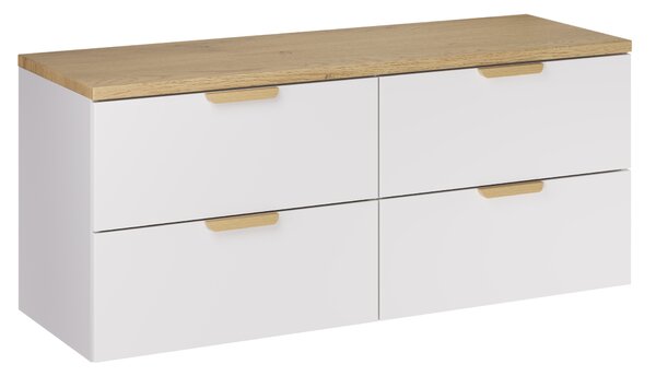 Comad Koupelnová skříňka pod deskové umyvadlo set Aster White 120 bílá/dub cremona