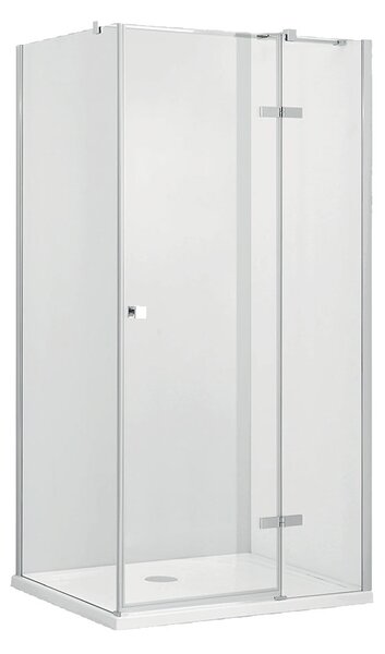 Besco Čtvercový sprchový kout PIXA GUN METAL SQ 90x90, výška 195 cm - bez vaničky Orientace: Levá