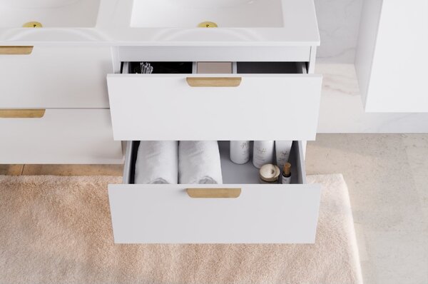 Comad Koupelnová skříňka pod deskové umyvadlo set Aster White 120 bílá/dub cremona