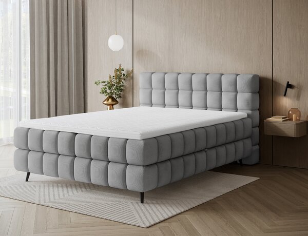 Eltap Čalouněná postel Sabeno s úložným prostorem Materiál a barva potahu: Royal 20 - béžová, Rozměr: 160x200