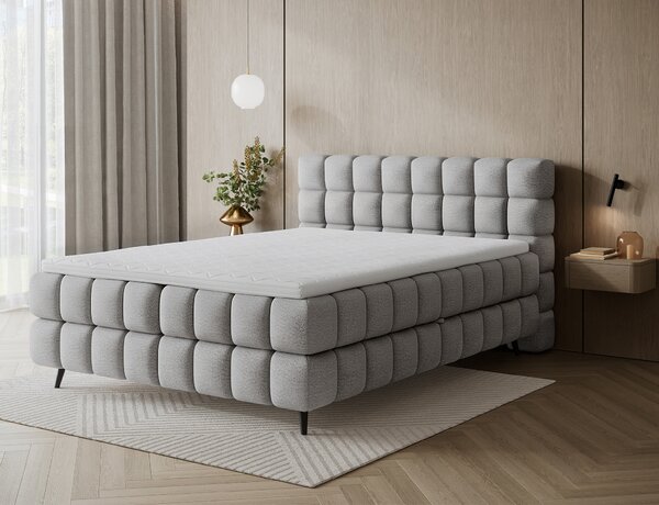 Eltap Čalouněná postel Sabeno s úložným prostorem Materiál a barva potahu: Royal 20 - béžová, Rozměr: 160x200