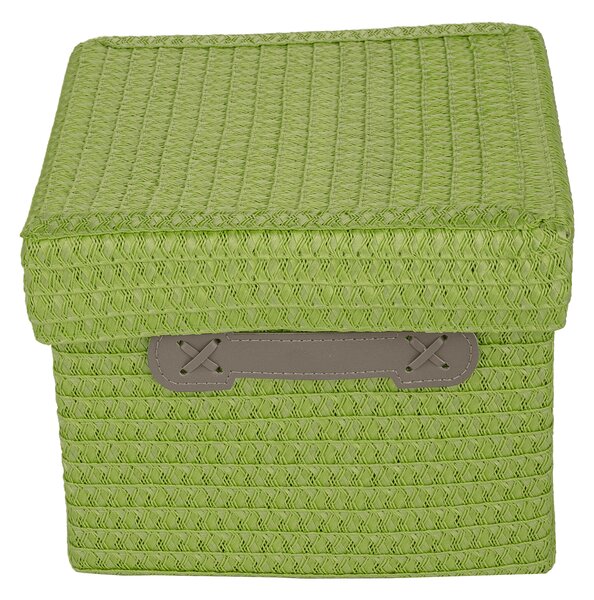 TEMPO-KONDELA IBERIS, úložné boxy, set 4 ks, oranžová/olivová/zelená/hnědá
