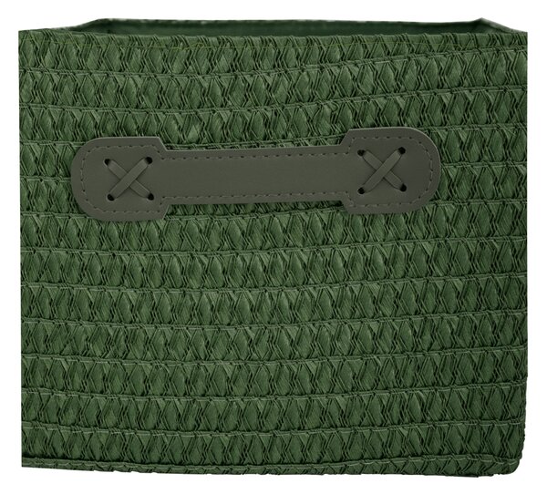 TEMPO-KONDELA IBERIS, úložné boxy, set 4 ks, oranžová/olivová/zelená/hnědá