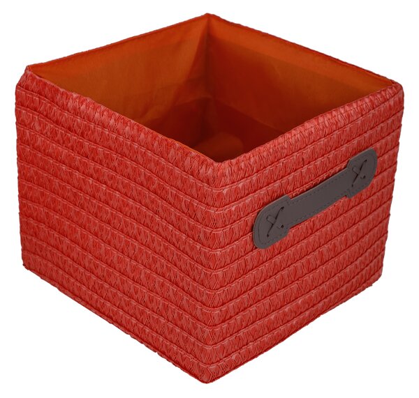 TEMPO-KONDELA IBERIS, úložné boxy, set 4 ks, oranžová/olivová/zelená/hnědá