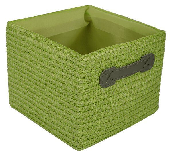 TEMPO-KONDELA IBERIS, úložné boxy, set 4 ks, oranžová/olivová/zelená/hnědá