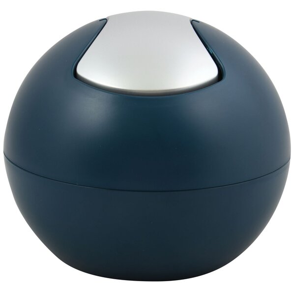 Spirella mini výklopný odpadkový koš BOWL MATT, matný petrolejový, plast, 1 L