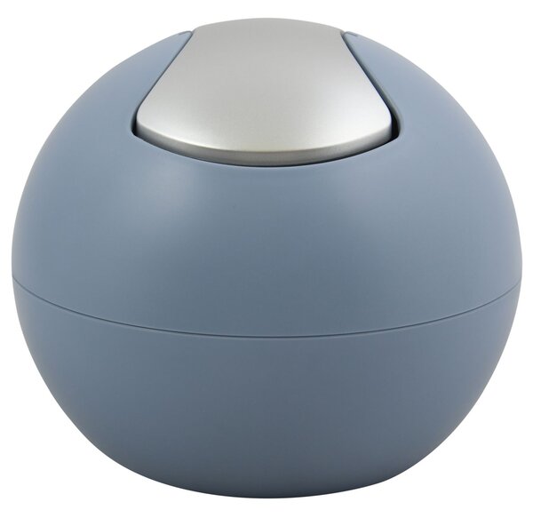 Spirella mini výklopný odpadkový koš BOWL MATT, mlhavě modrý, plast, 1 L