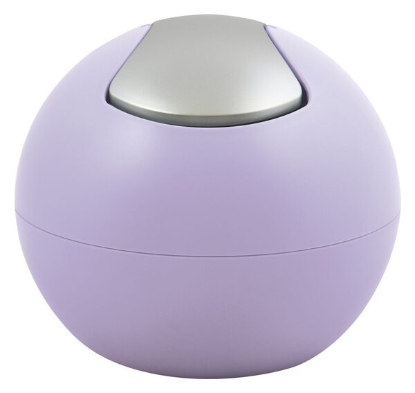 Spirella mini výklopný odpadkový koš BOWL MATT, matný fialový, plast, 1 L