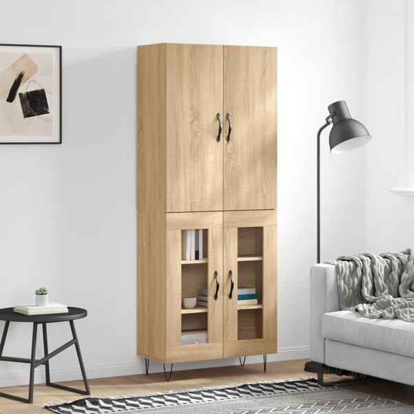 Skříň highboard dub sonoma 69,5 x 34 x 180 cm kompozitní dřevo 3198068