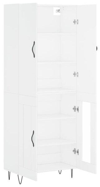 Skříň highboard bílá 69,5 x 34 x 180 cm kompozitní dřevo 3198065