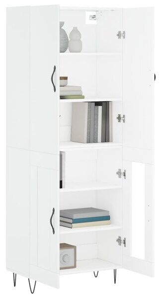 Skříň highboard bílá 69,5 x 34 x 180 cm kompozitní dřevo 3198065