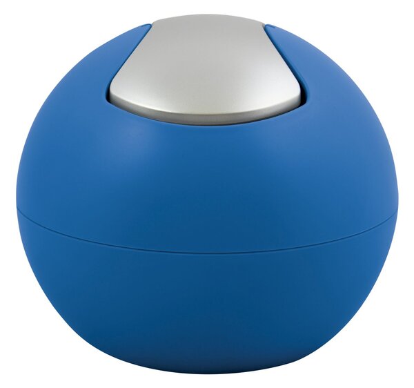 Spirella mini výklopný odpadkový koš BOWL MATT, matný modrý, plast, 1 L