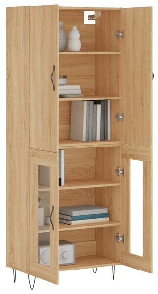 Skříň highboard dub sonoma 69,5 x 34 x 180 cm kompozitní dřevo 3198068