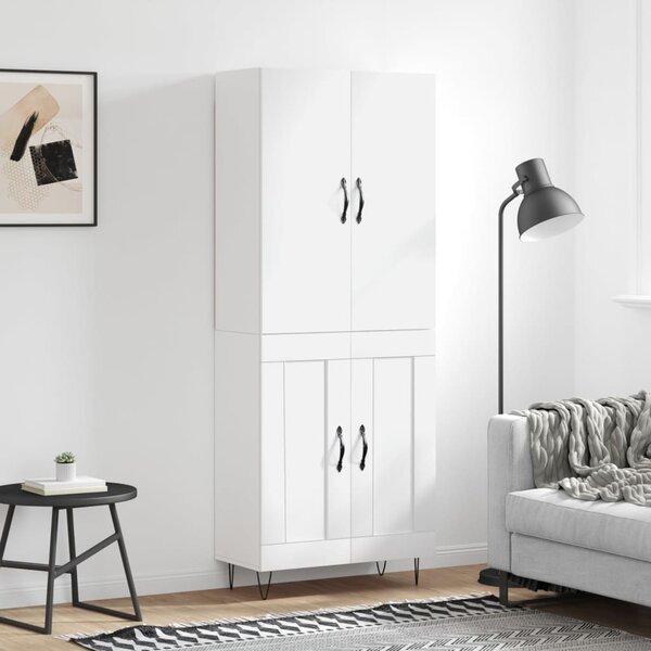 Skříň highboard bílá 69,5 x 34 x 180 cm kompozitní dřevo 3198073