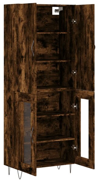 Skříň highboard kouřový dub 69,5 x 34 x 180 cm kompozitní dřevo 3198070