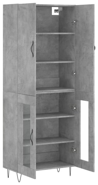 Skříň highboard betonově šedá 69,5x34x180 cm kompozitní dřevo 3198069