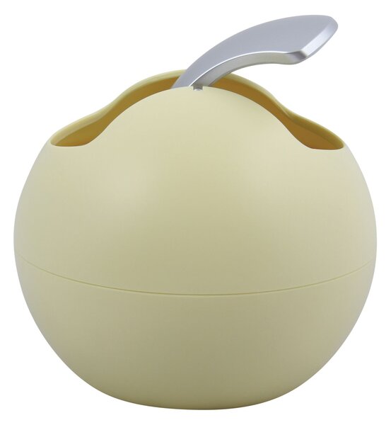 Spirella mini výklopný odpadkový koš BOWL MATT, matný žlutý, plast, 1 L