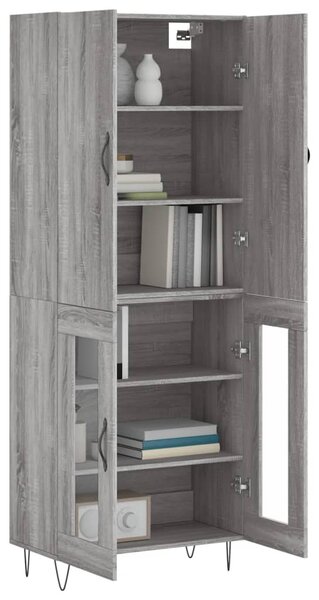 Skříň highboard šedá sonoma 69,5 x 34 x 180 cm kompozitní dřevo 3198071