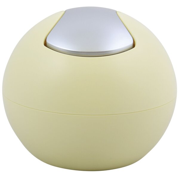 Spirella mini výklopný odpadkový koš BOWL MATT, matný žlutý, plast, 1 L