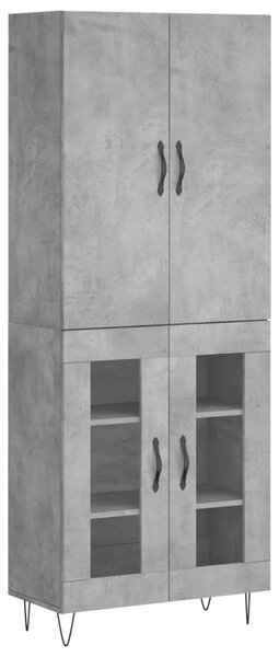 Skříň highboard betonově šedá 69,5x34x180 cm kompozitní dřevo 3198069