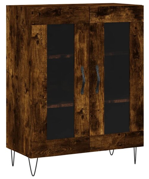 Skříň highboard kouřový dub 69,5 x 34 x 180 cm kompozitní dřevo 3198070