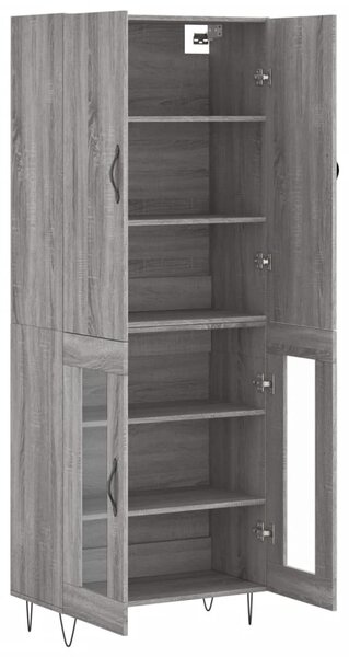 Skříň highboard šedá sonoma 69,5 x 34 x 180 cm kompozitní dřevo 3198071