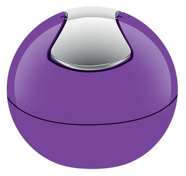 Spirella mini výklopný odpadkový koš BOWL, fialový, plast, 1 L