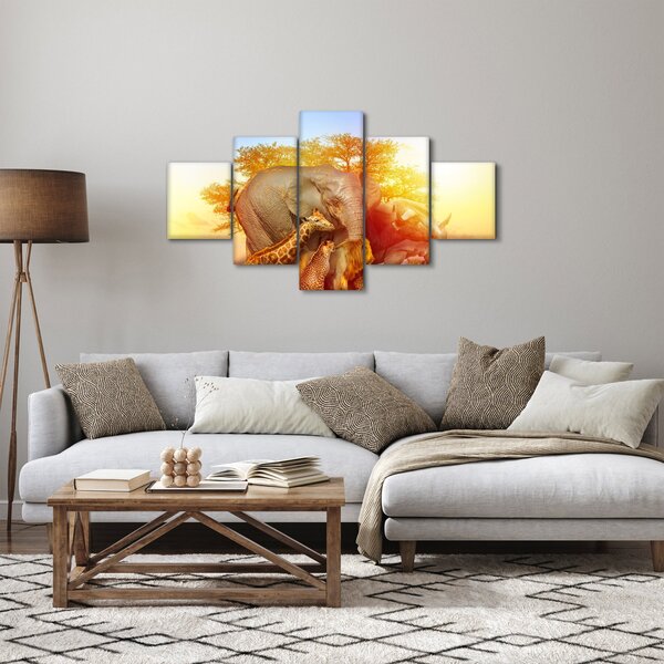 Obraz afrických zvířátek (125x70 cm)