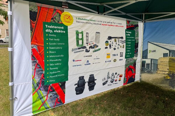 TENTino SET - Nůžkový párty stan 4x4 m s jednostranným potiskem Typ konstrukce: BIG HEXAGON, Rozsah potisku: pouze střecha, Plachtovina - gramáž: polyester 230 g/m2