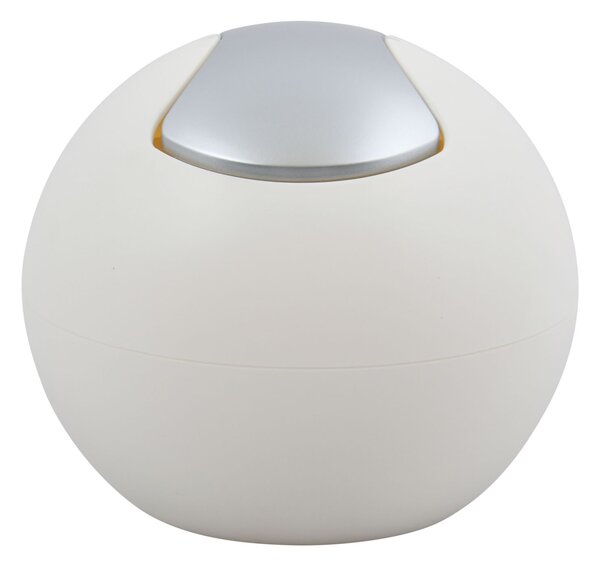 Spirella mini výklopný odpadkový koš BOWL MATT, matný bílý, plast, 1 L