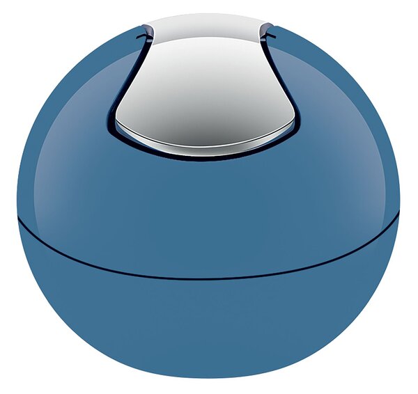 Spirella mini výklopný odpadkový koš BOWL, modrý, plast, 1 L