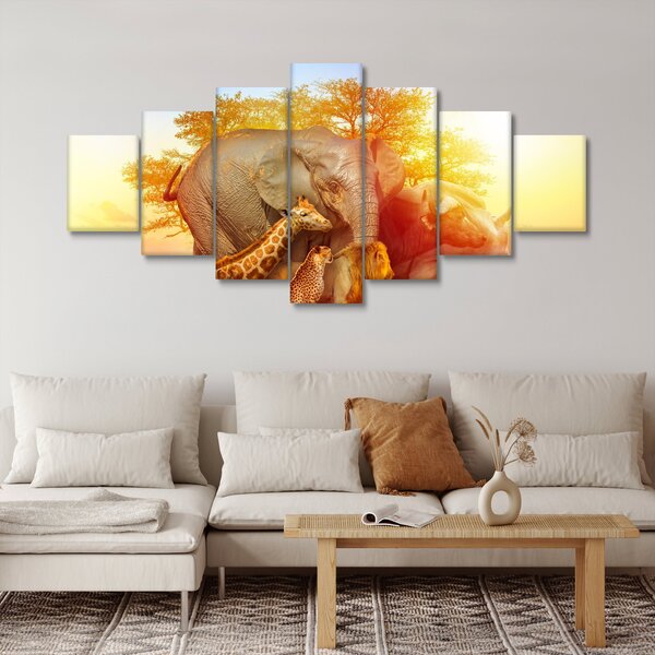 Obraz afrických zvířátek (210x100 cm)