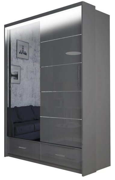 Šatní skříň Multi 150, šedá