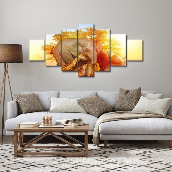 Obraz afrických zvířátek (210x100 cm)