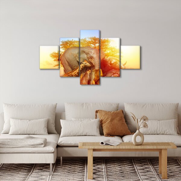 Obraz afrických zvířátek (125x70 cm)