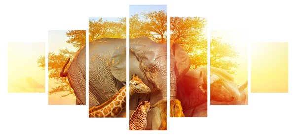 Obraz afrických zvířátek (210x100 cm)