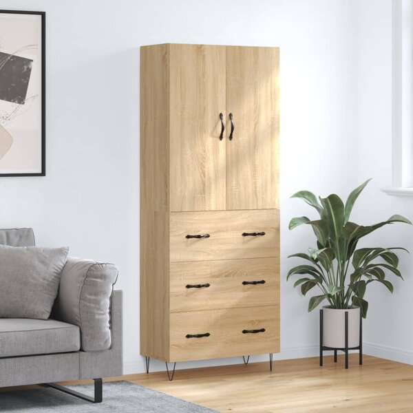 Skříň highboard dub sonoma 69,5 x 34 x 180 cm kompozitní dřevo 3198084