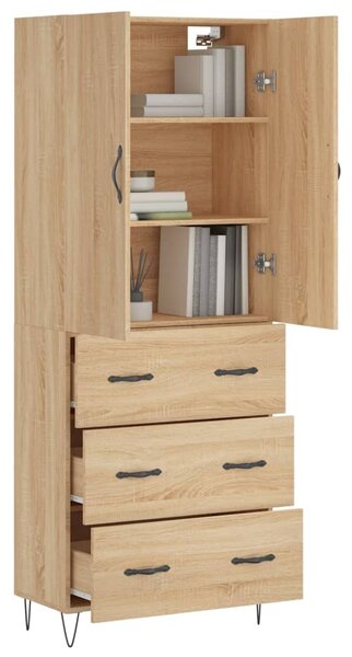 Skříň highboard dub sonoma 69,5 x 34 x 180 cm kompozitní dřevo 3198084