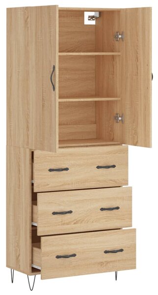 Skříň highboard dub sonoma 69,5 x 34 x 180 cm kompozitní dřevo 3198084