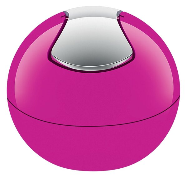 Spirella mini výklopný odpadkový koš BOWL, růžový, plast, 1 L