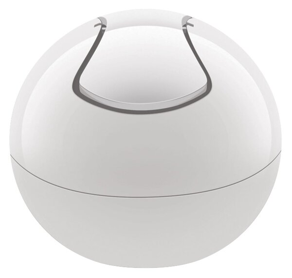 Spirella mini výklopný odpadkový koš BOWL, komplet bílý, plast, 1 L